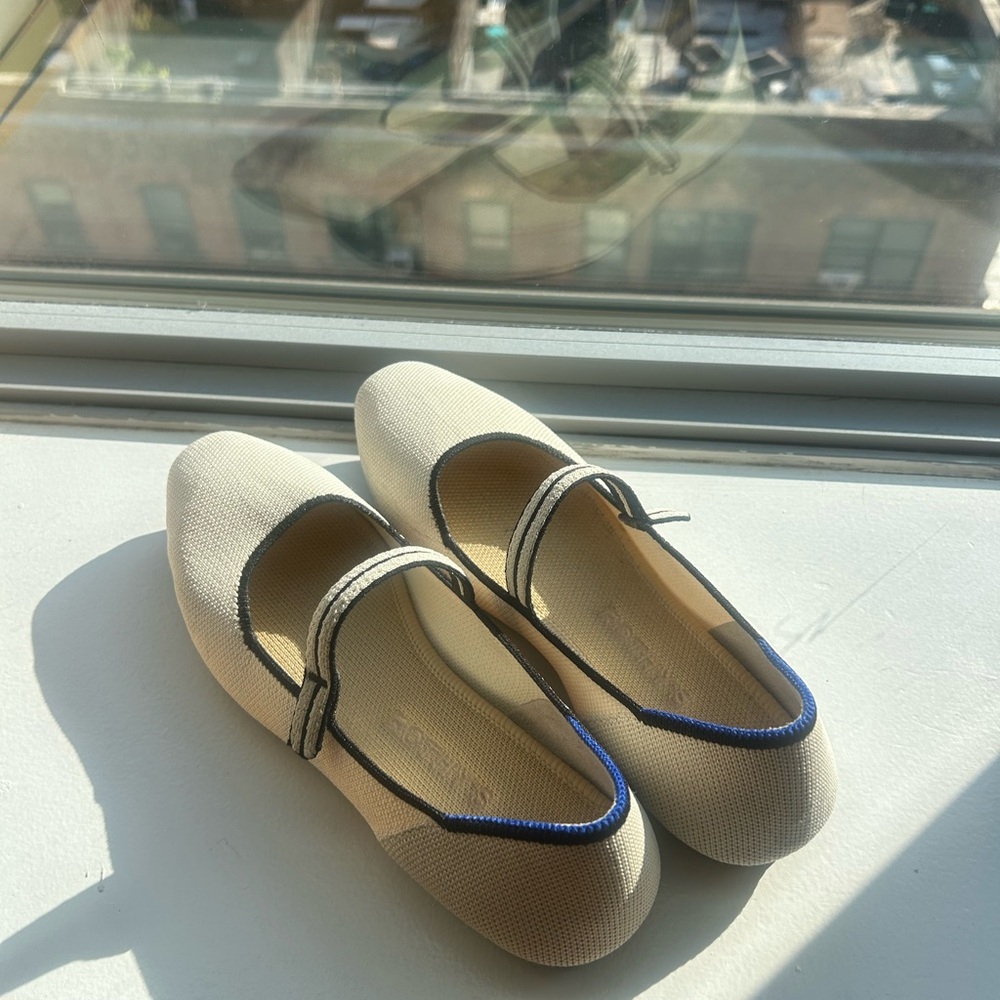 Rothy's Mary Janes in Gardenia